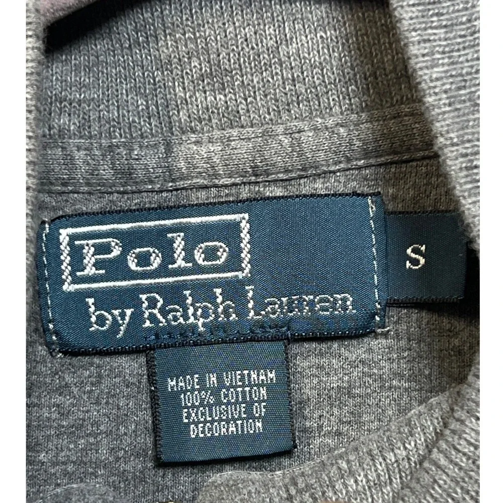 Polo Ralph Lauren Quarter Zip Sweater Mens‎ Small Grey Cotton